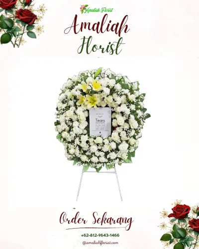 Krans Bunga Duka Cita di Bandung Kulon
