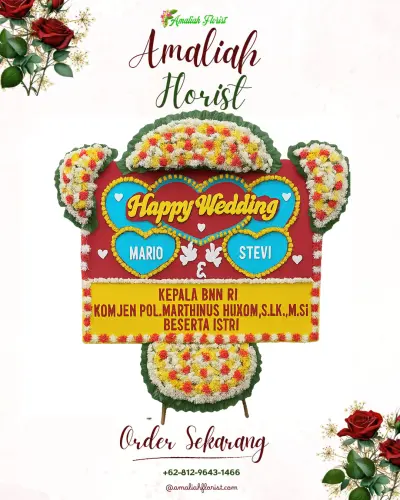 Karangan Papan Bunga Pernikahan di Bandung Kulon